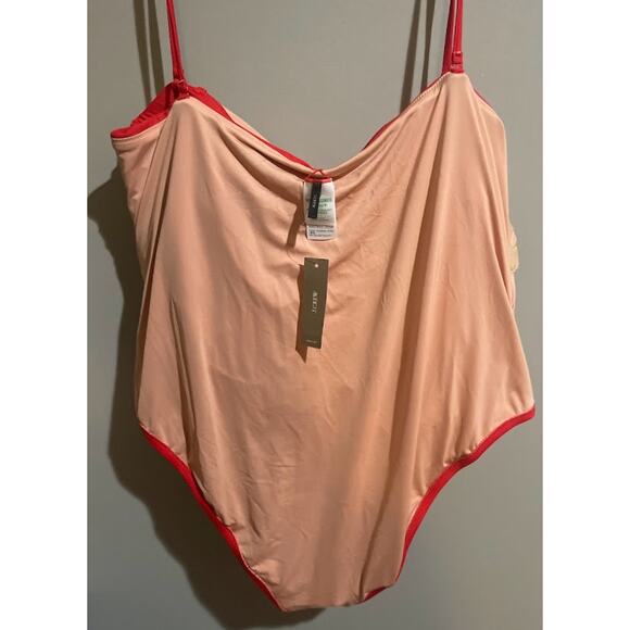 J. Crew Red Ruched Sweetheart Swimsuit Plus Size 24 NWT - Picture 5 of 6